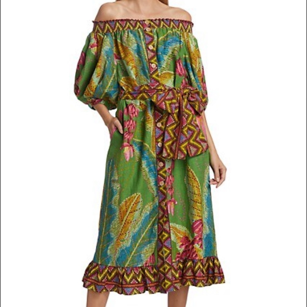 NWT FARM Rio Midi Dress Size S